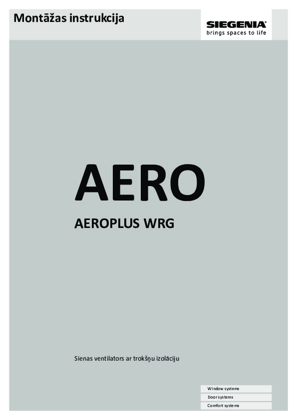 AEROPLUS WRG - montāžas instrukcija (LV)