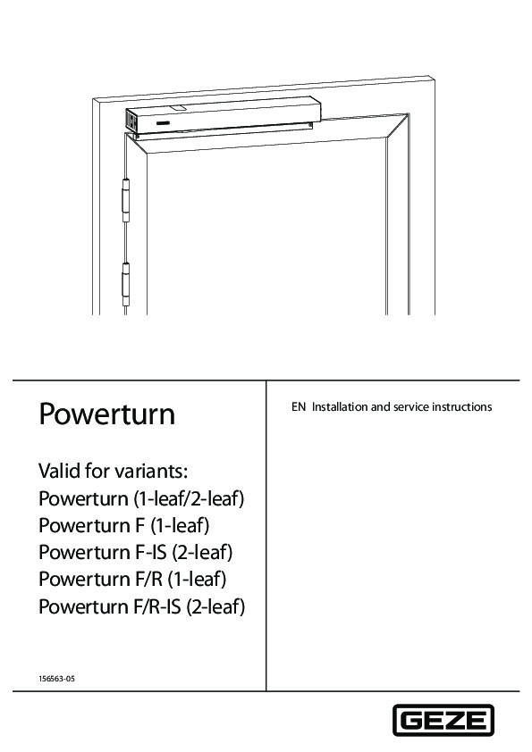 GEZE POWERTURN - montāžas instrukcija (EN)