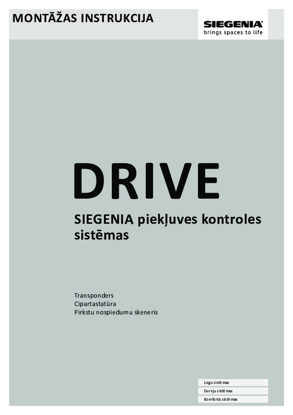 SI-BUS piekļuves kontrole - montāžas instrukcija (LV)