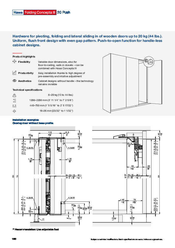 HAWA Folding Concepta III 20 PUSH - catalogue (EN)