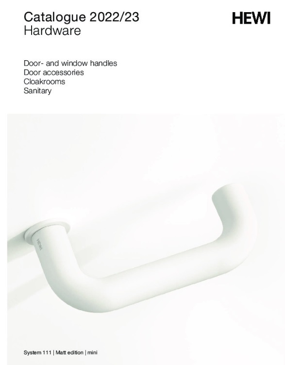 HEWI durvju un logu furnitūra - katalogs 2022-23