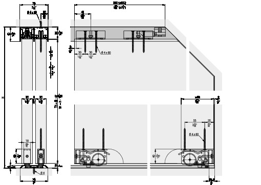 HAWA DIVIDO 80 H DS2 - installation examples