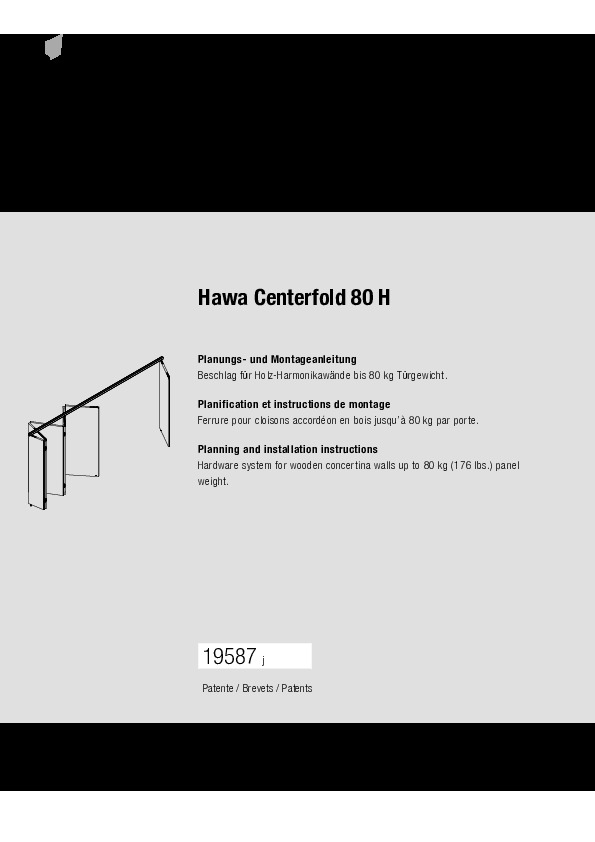 HAWA CENTERFOLD 80 H - assembly instructions